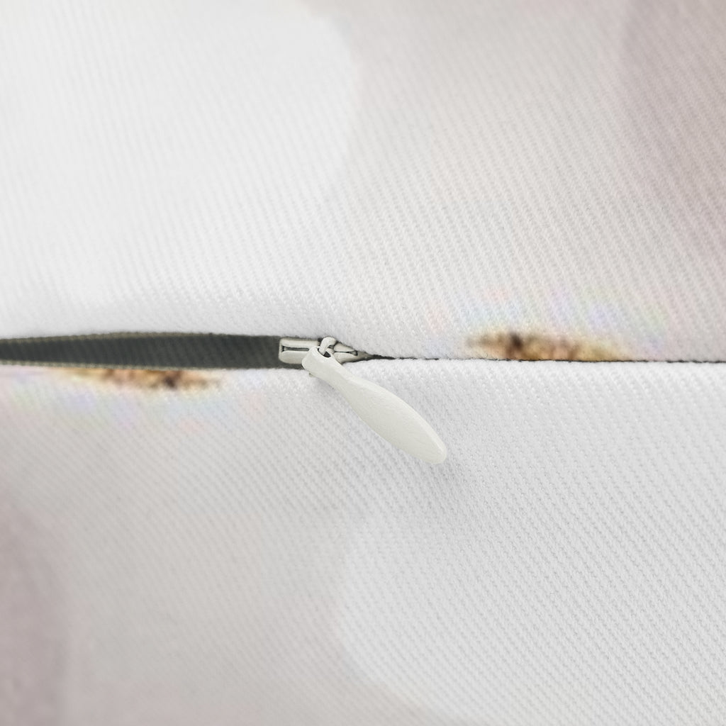 Abstract Boho Lumbar Pillow | White Brown Blue Grey