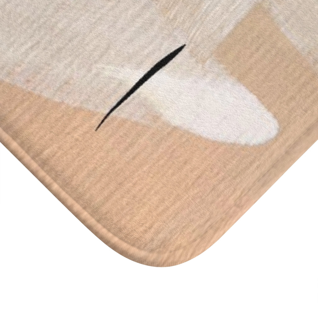 Terracotta Bath Mat | Boho Beige Black Sunrise