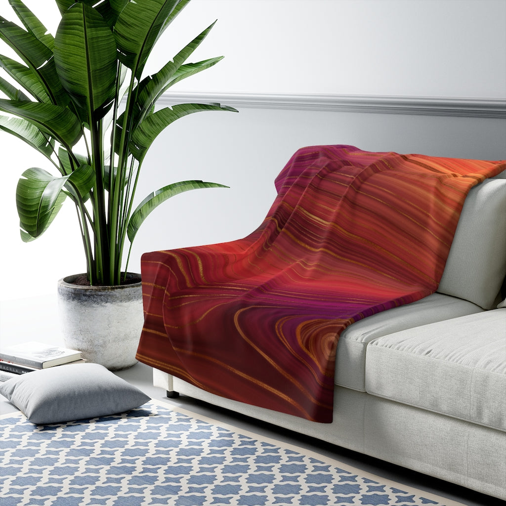 modern abstract cozy blanket