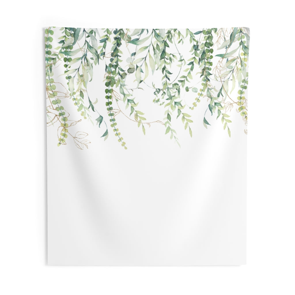 Eucalyptus Floral Tapestry, Green White