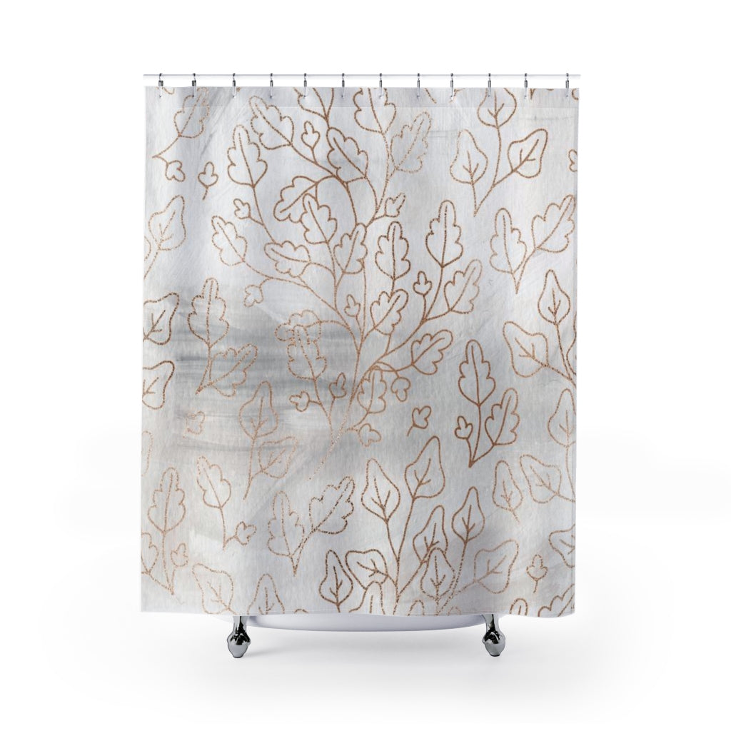 modern boho fabric shower curtain