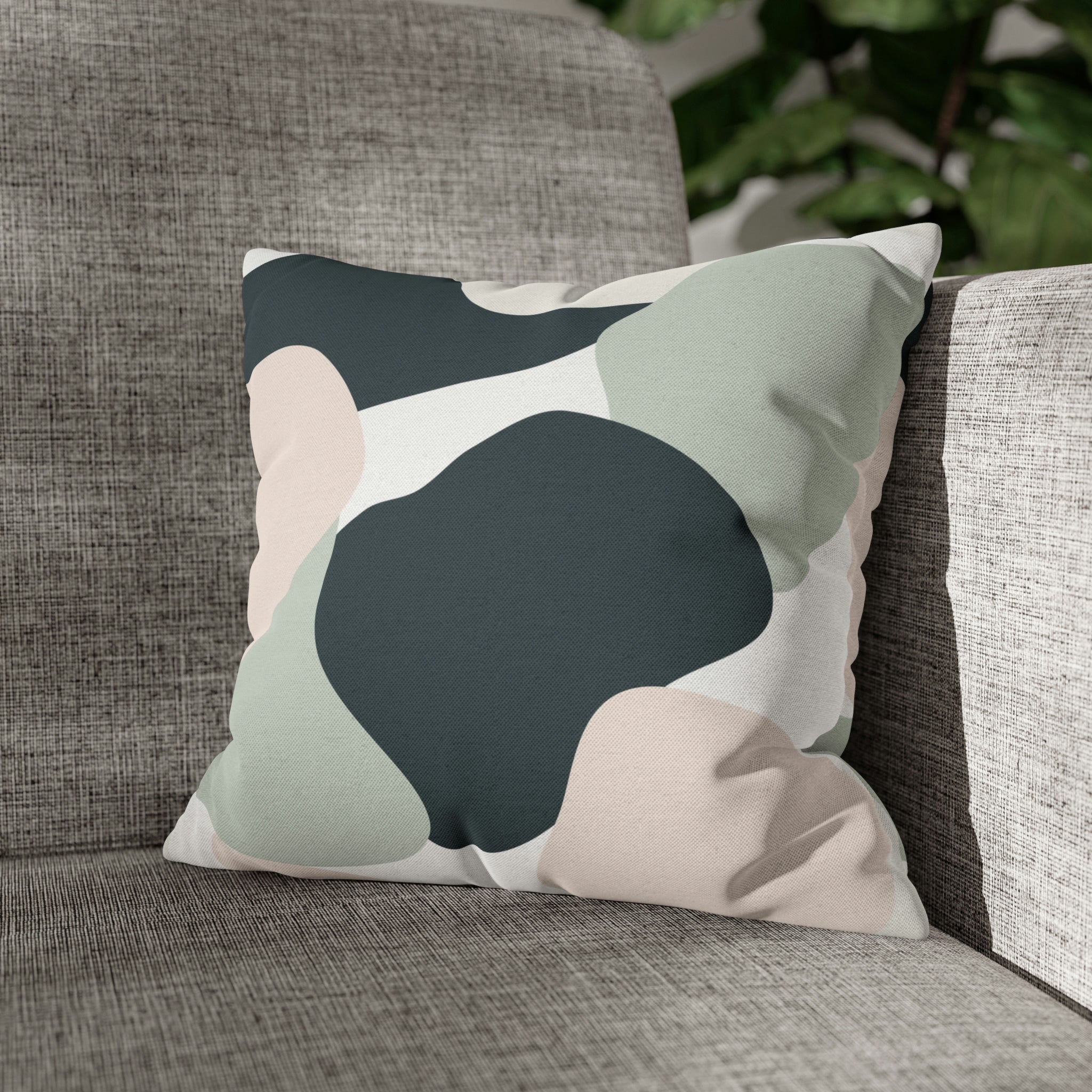 Abstract Pillow Cover | Sage Green, Blush Pink