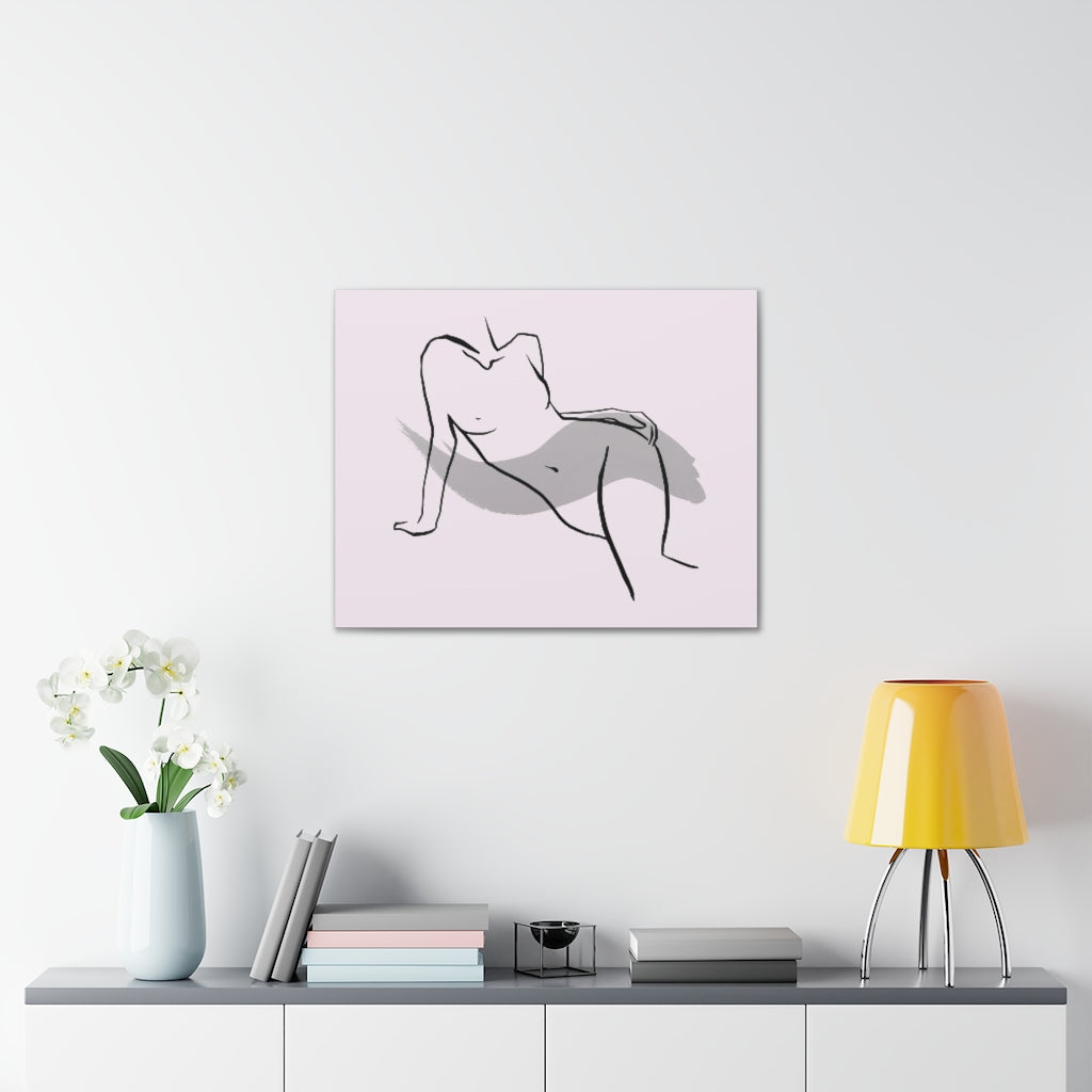 Abstract Canvas Wall Art | Blush Pink Floral