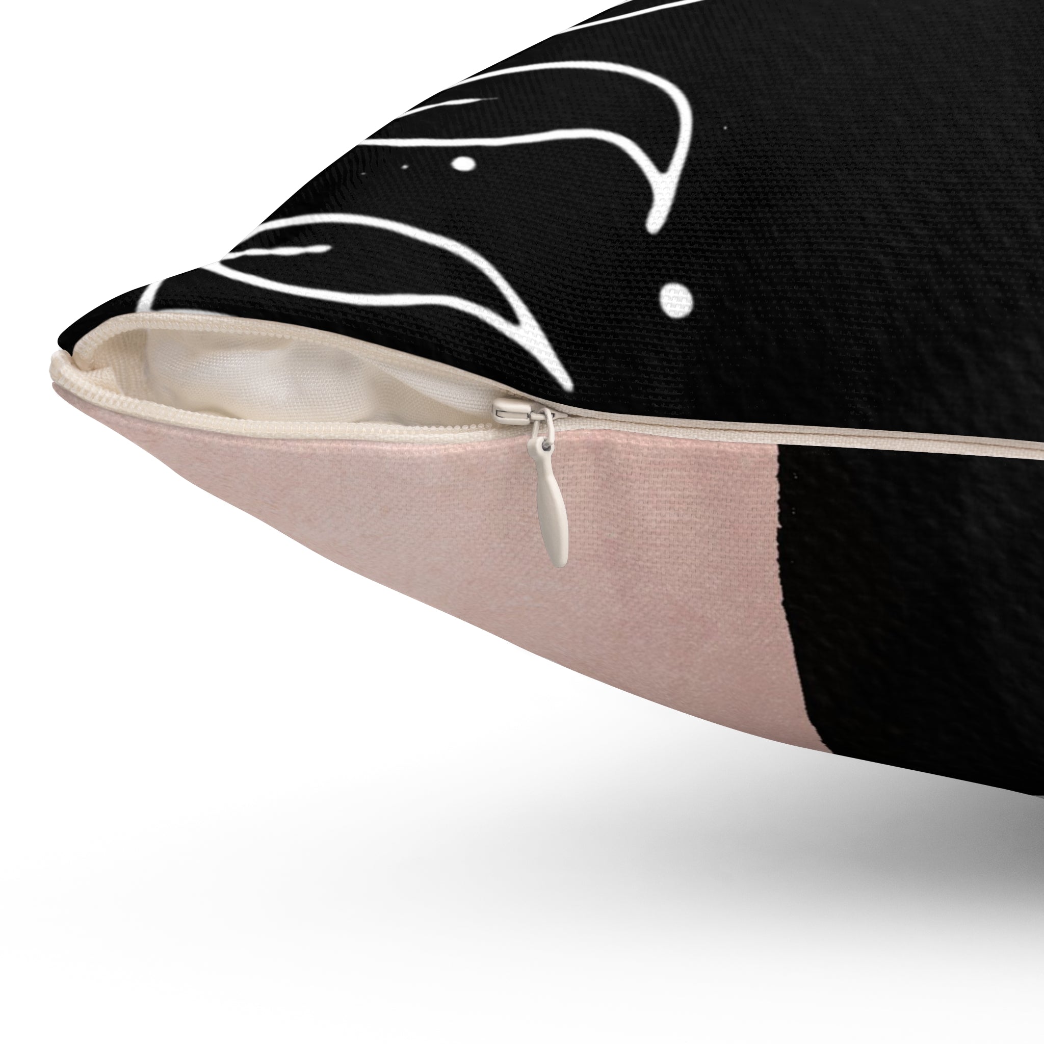 Abstract Pillow Cover | Blush Pink, Black White