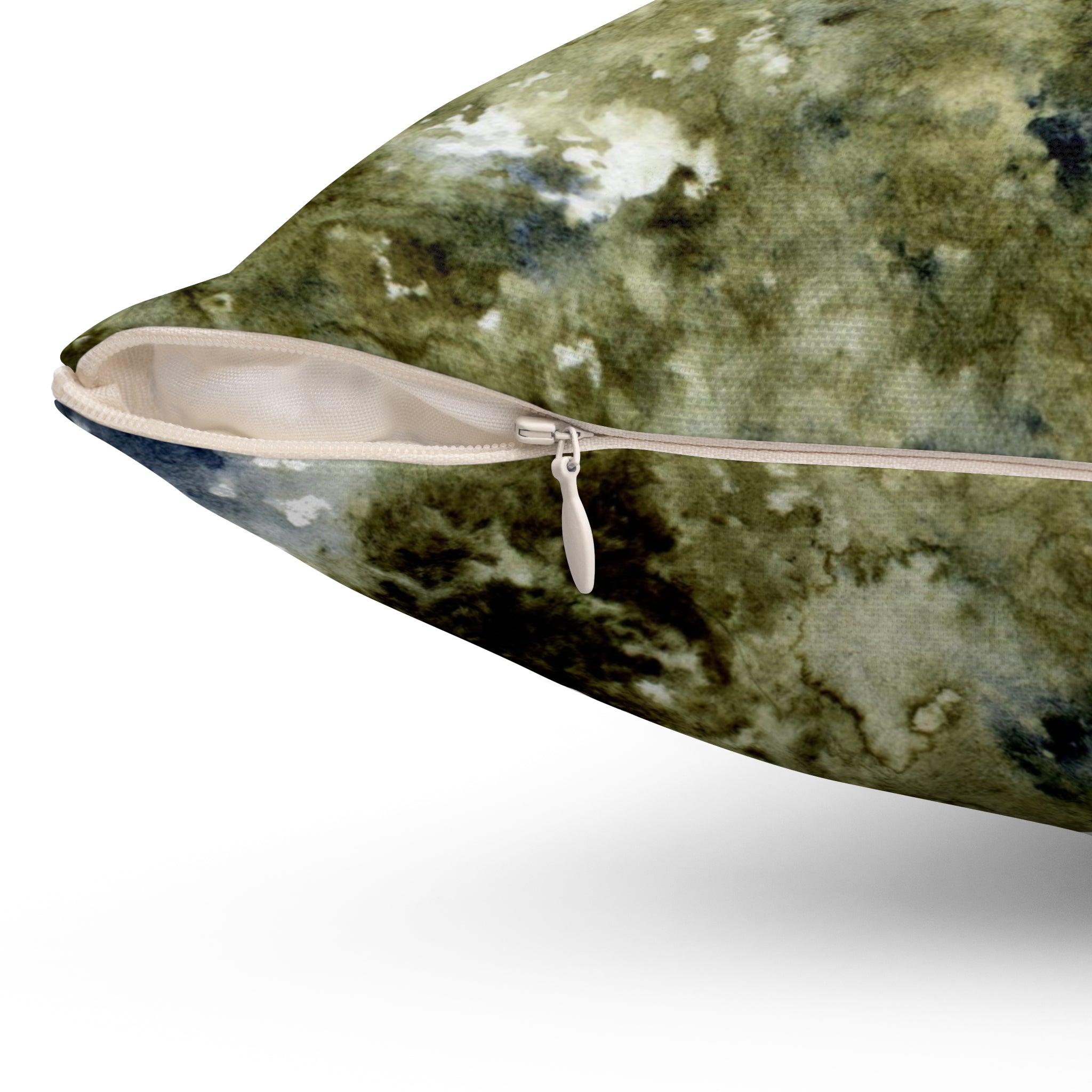 Abstract Floral Pillow Cover | Sage Green Navy