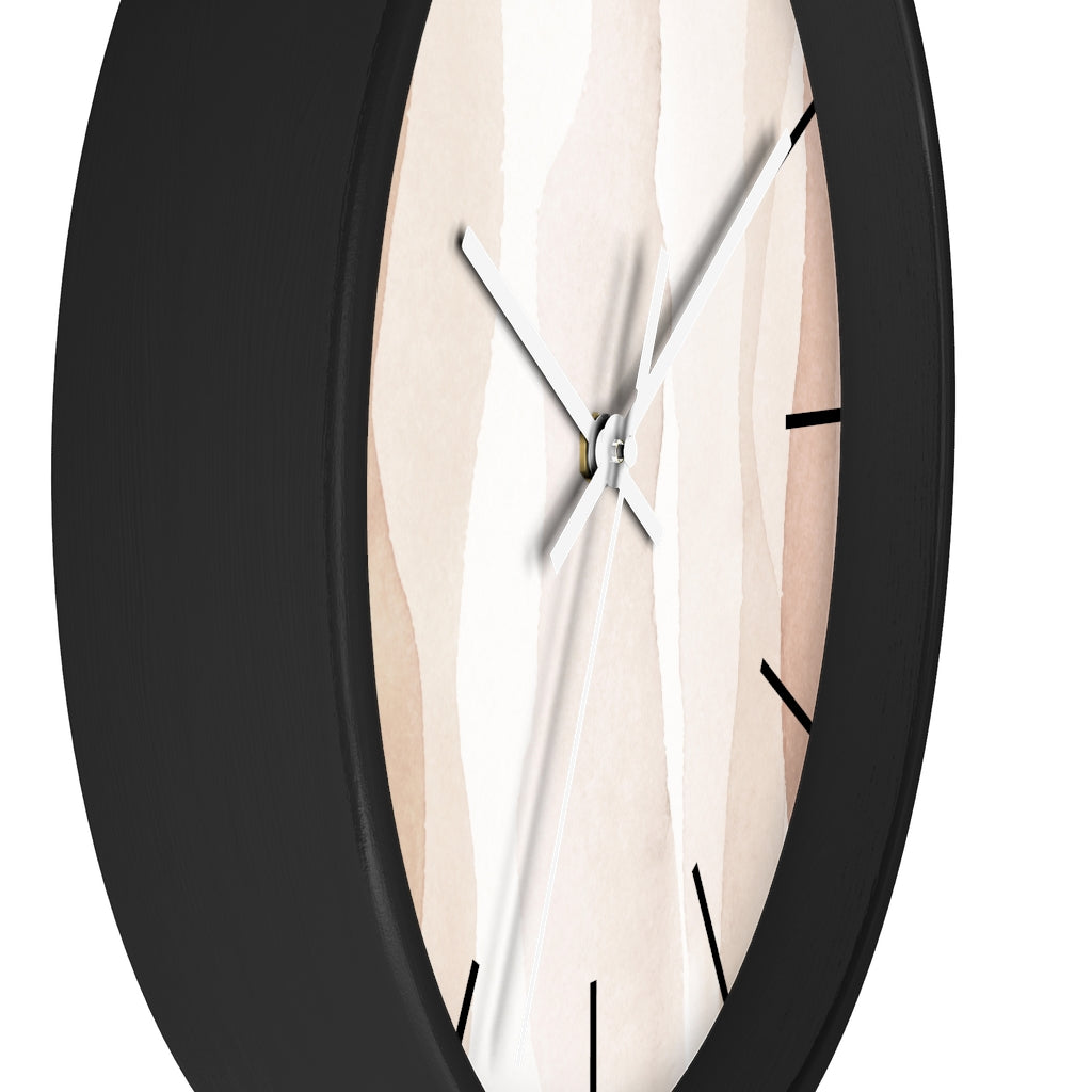 Wood, Wall Clock, Pastel Beige 10"