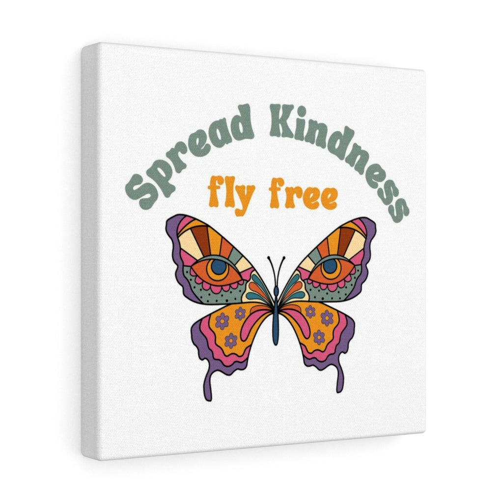 WITH SAYING WALL CANVAS ART | Green White Orange | Spread Kindness