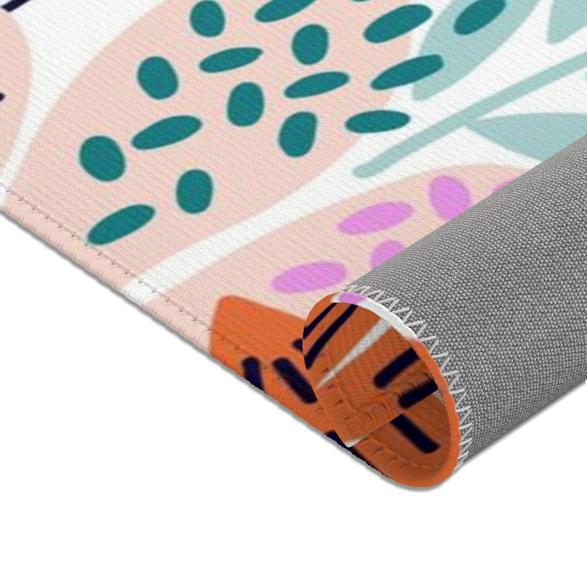 Floral Area Rug | Groovy Colorful Jungle Leaves