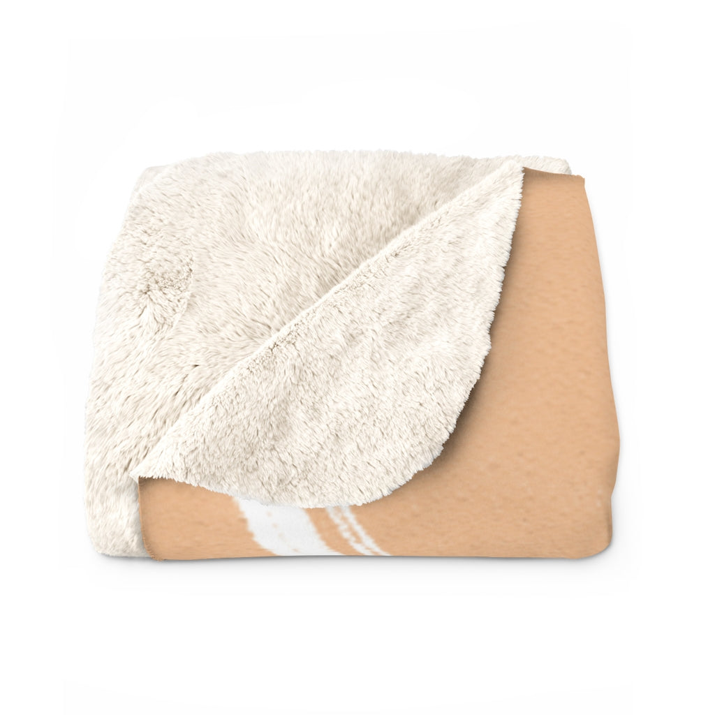 Cozy Comfy Blankets, Beige White Leaves, Desert Terracotta