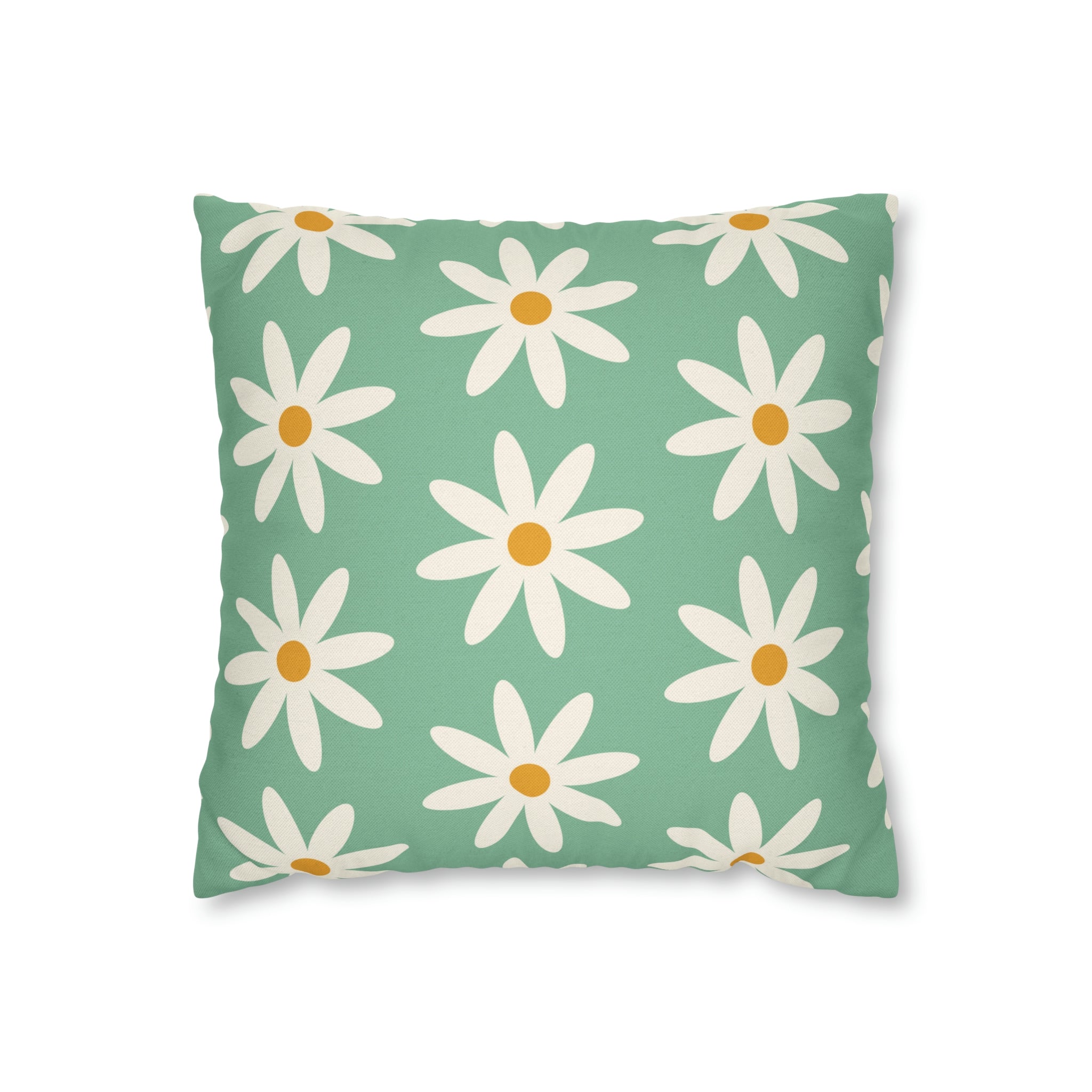Groovy Pillow Cover | Green White Floral