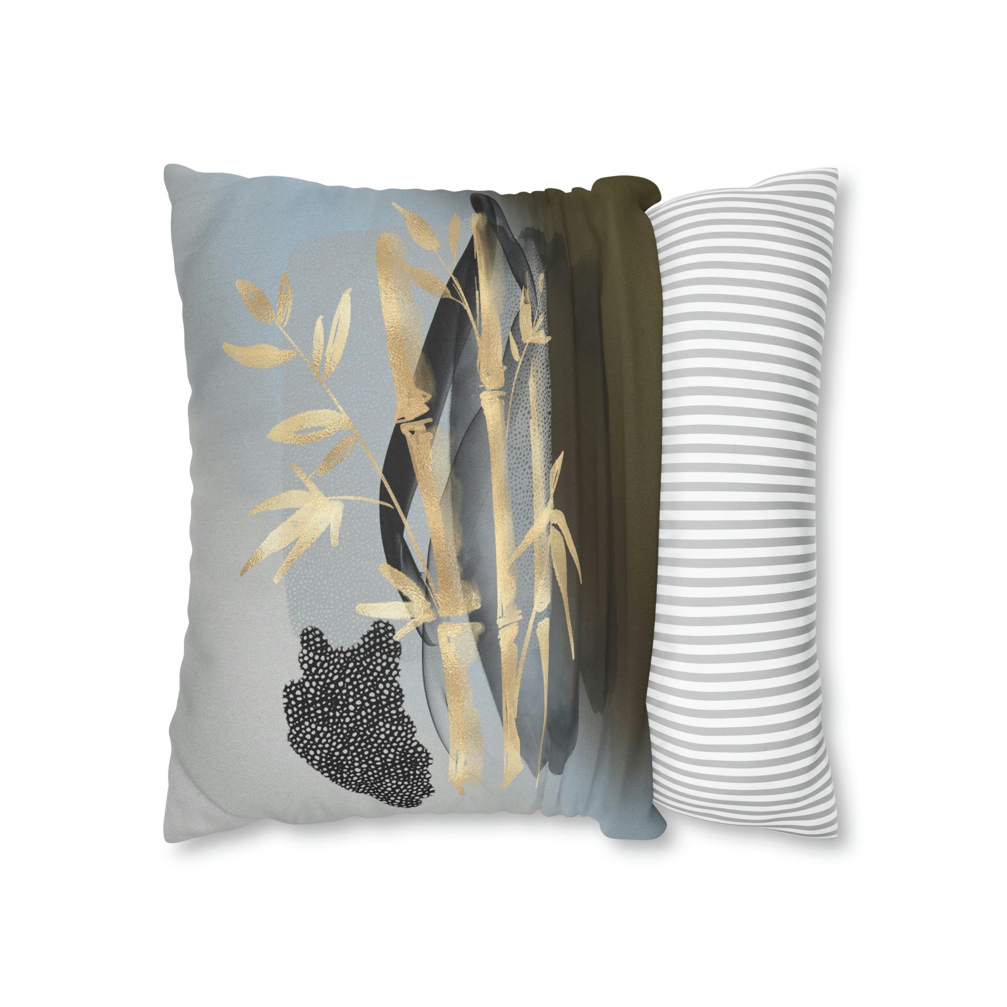 Abstract Boho Pillow Cover | Gold Bamboo