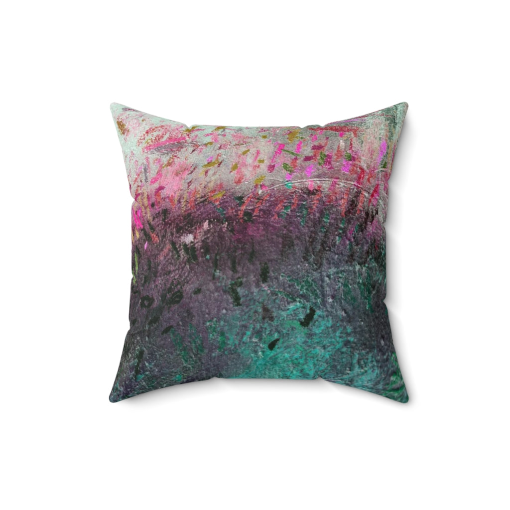 Abstract Pillow Cover | Pink Turquoise
