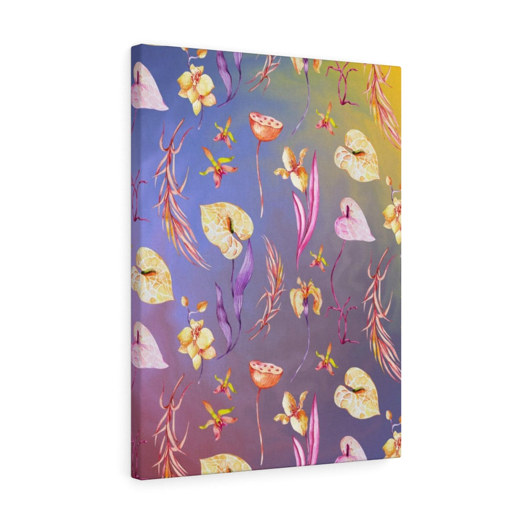 FLORAL CANVAS ART | Purple Yellow Orchid