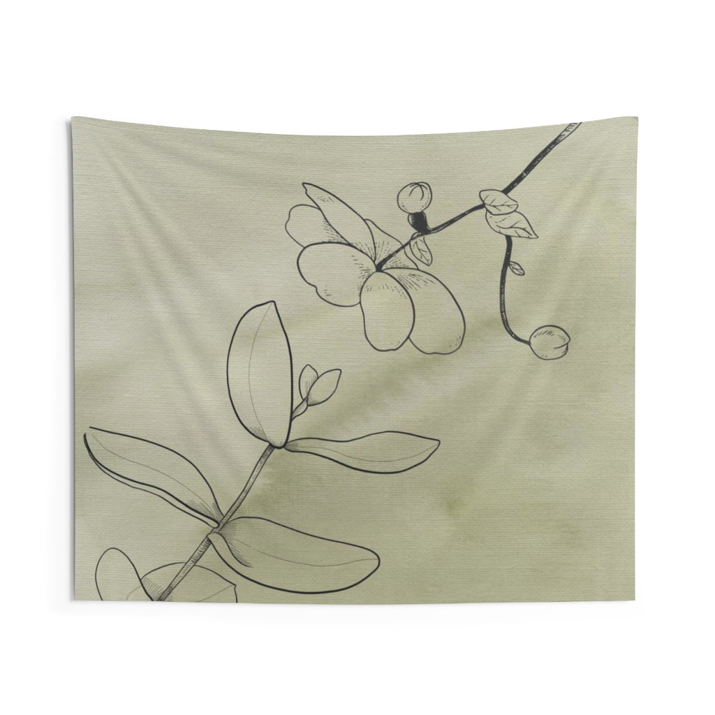 Floral Tapestry | Khaki Green Black