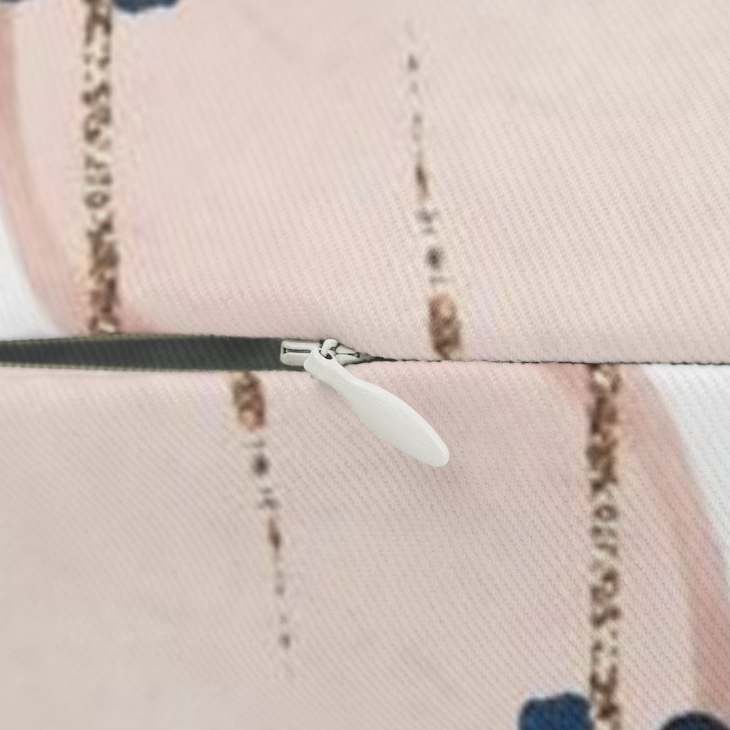 Abstract Boho Lumbar Pillow | Navy Blue Beige