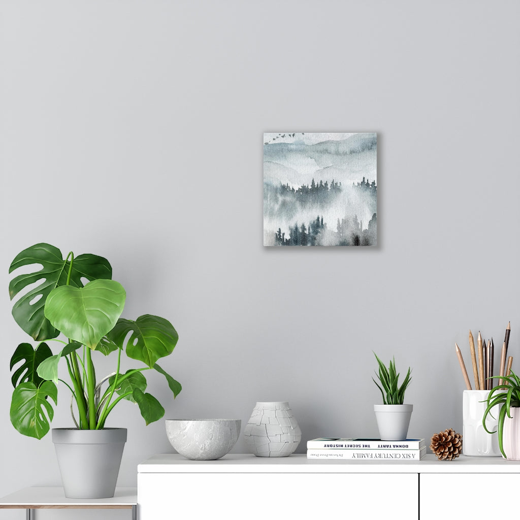 Nature Wall Canvas Art | Gray Woodlands