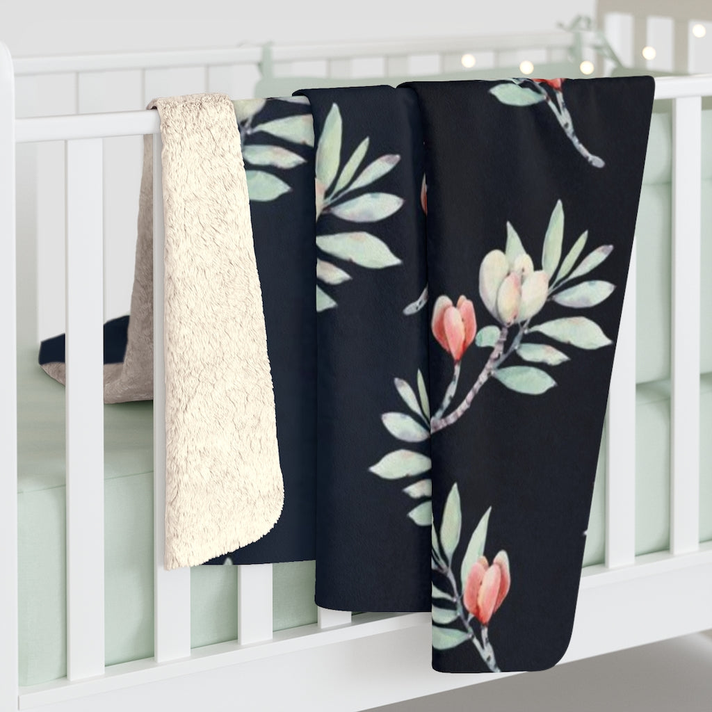 Floral Comfy Blanket | Sage Green Leaves