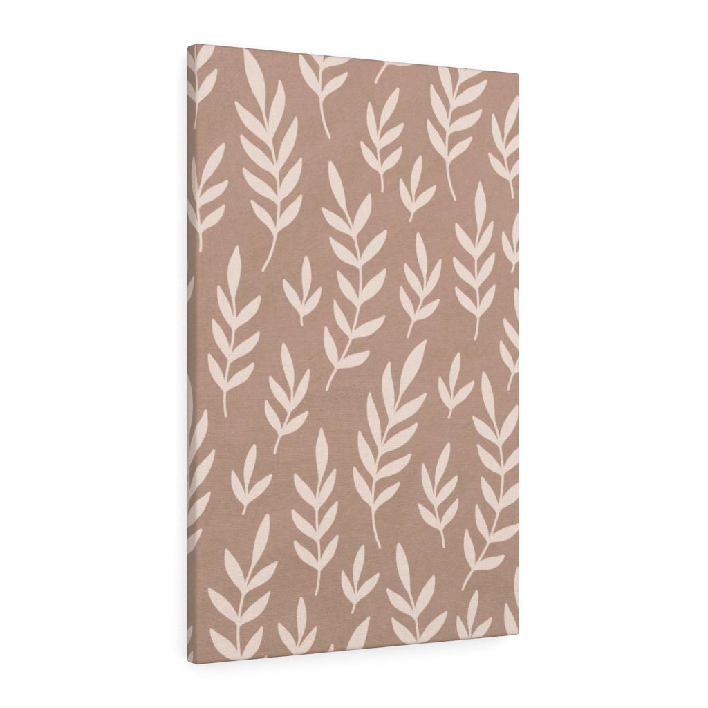 FLORAL WALL CANVAS ART | Beige Leaves