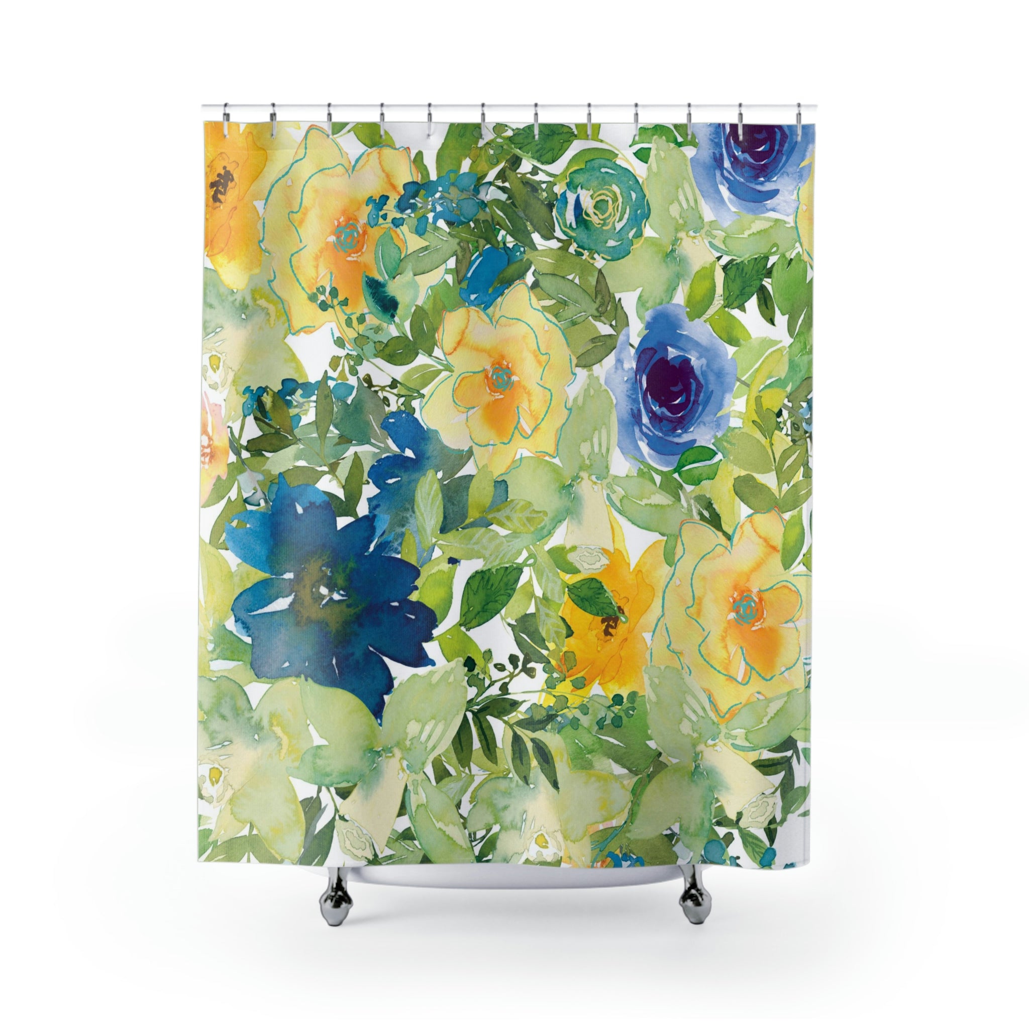 modern boho fabric shower curtain