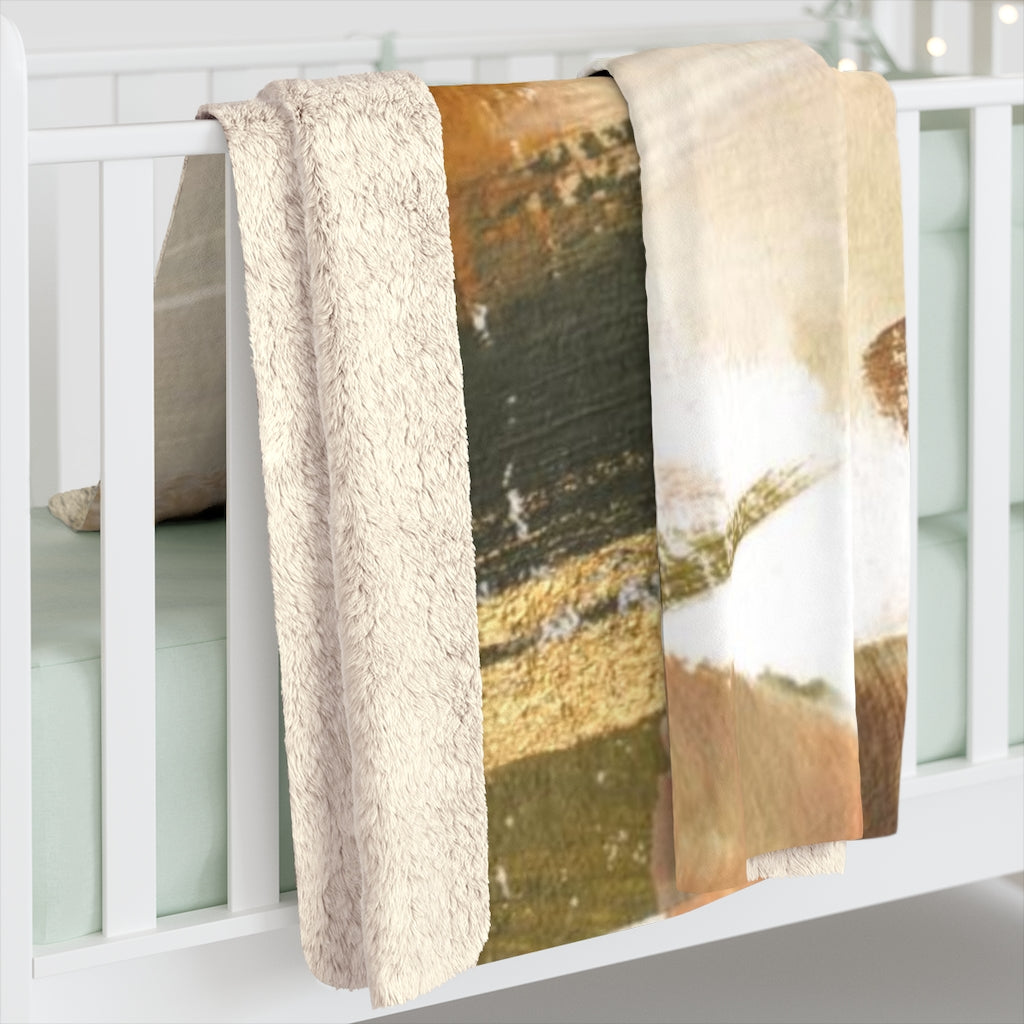 Acrylic Comfy Blanket | Brown Gold Earth Tones