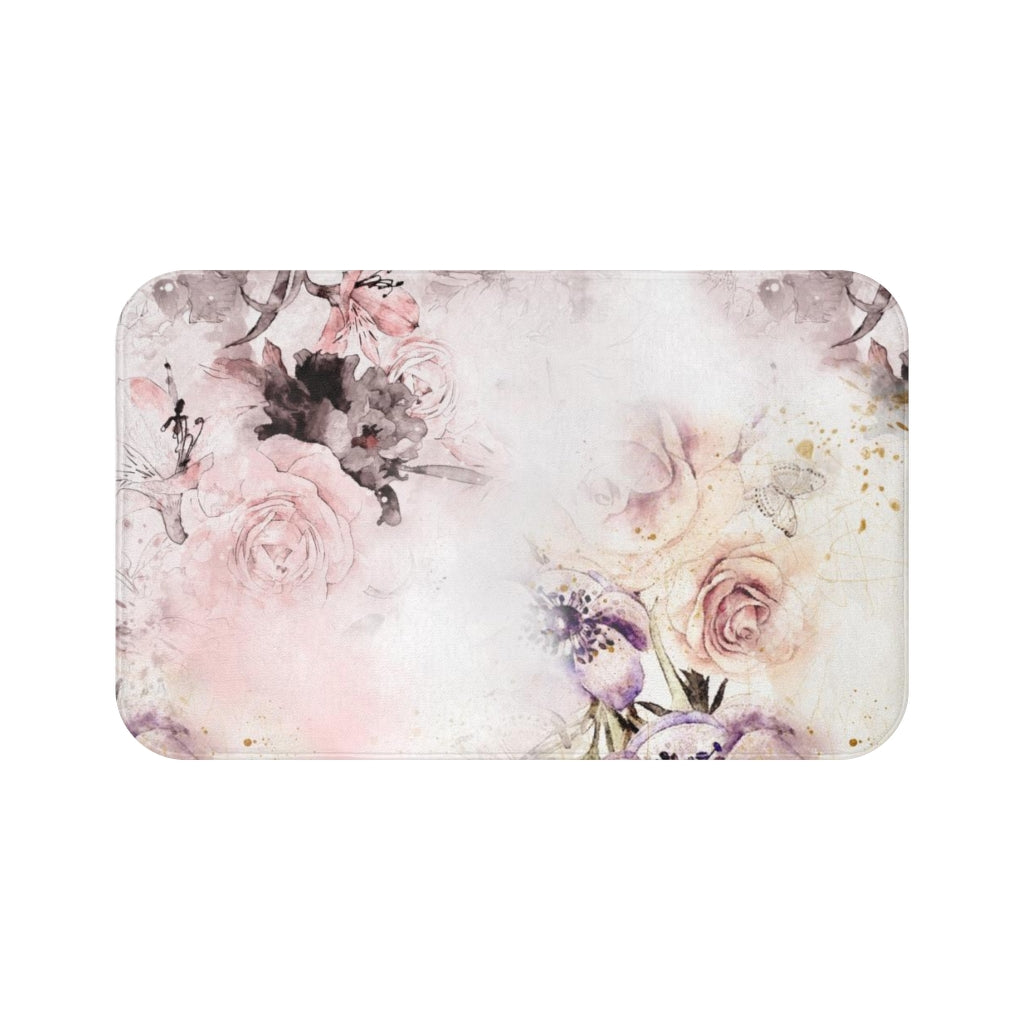 botanical green kitchen mat