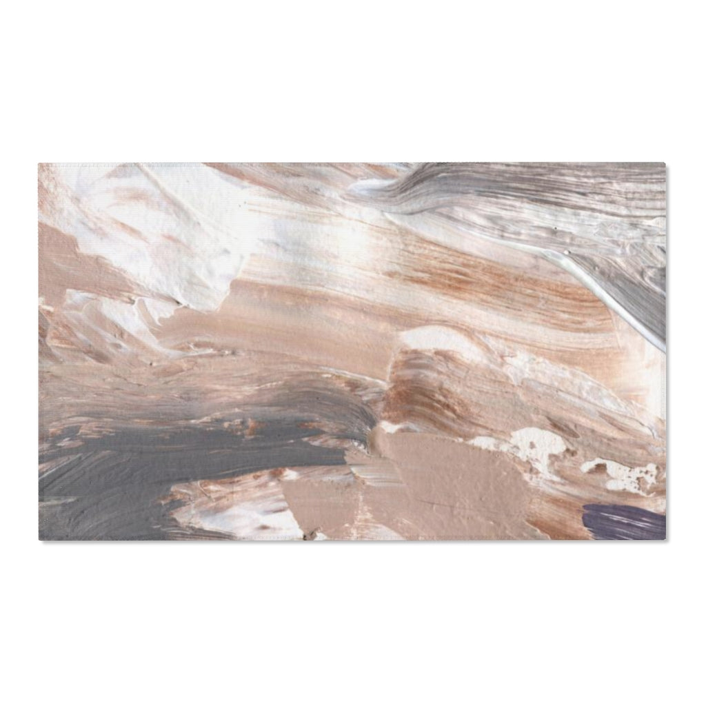 Abstract Area Rug | Gray White Beige