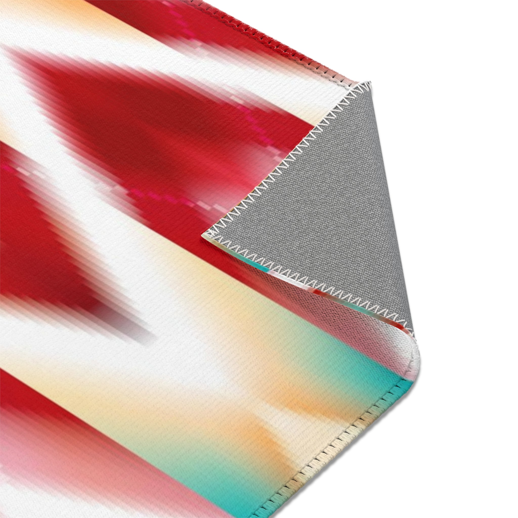 Tribal Area Rug | Red Pink Beige