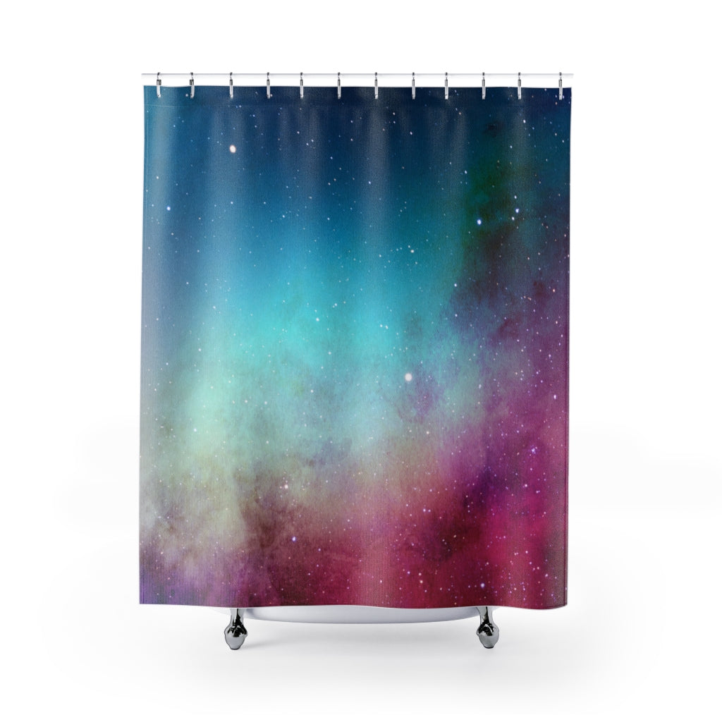 modern boho fabric shower curtain