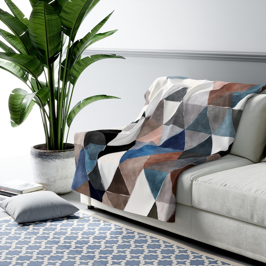modern abstract cozy blanket