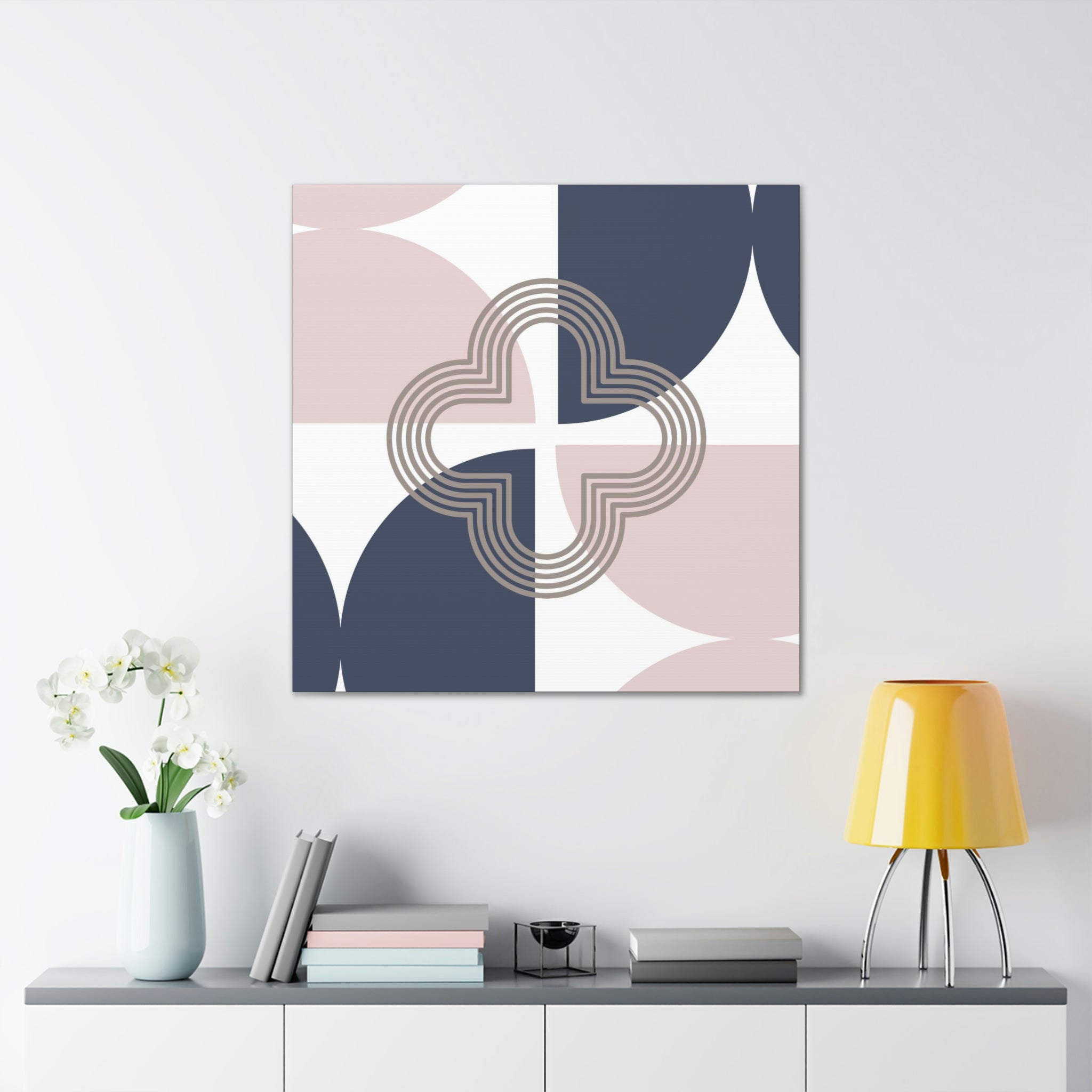 Mid Century Canvas Wall Art | Geometric