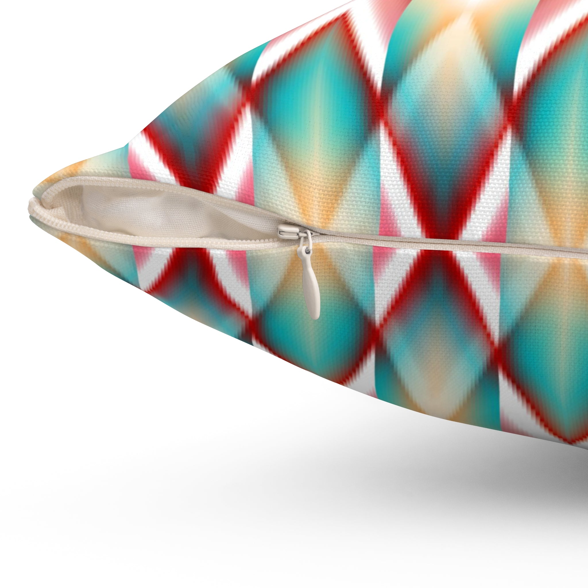 Folklore Pillow Cover | Red Teal Tribal