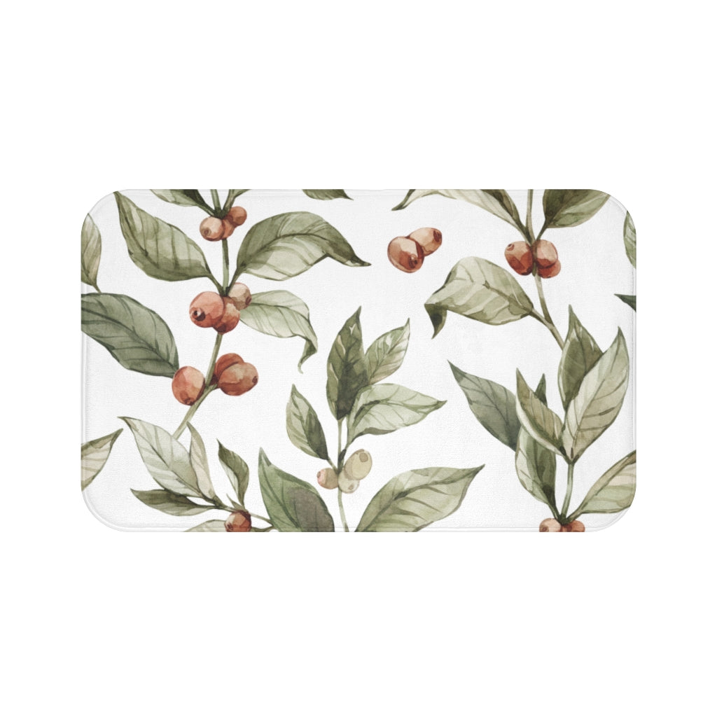 botanical green kitchen mat