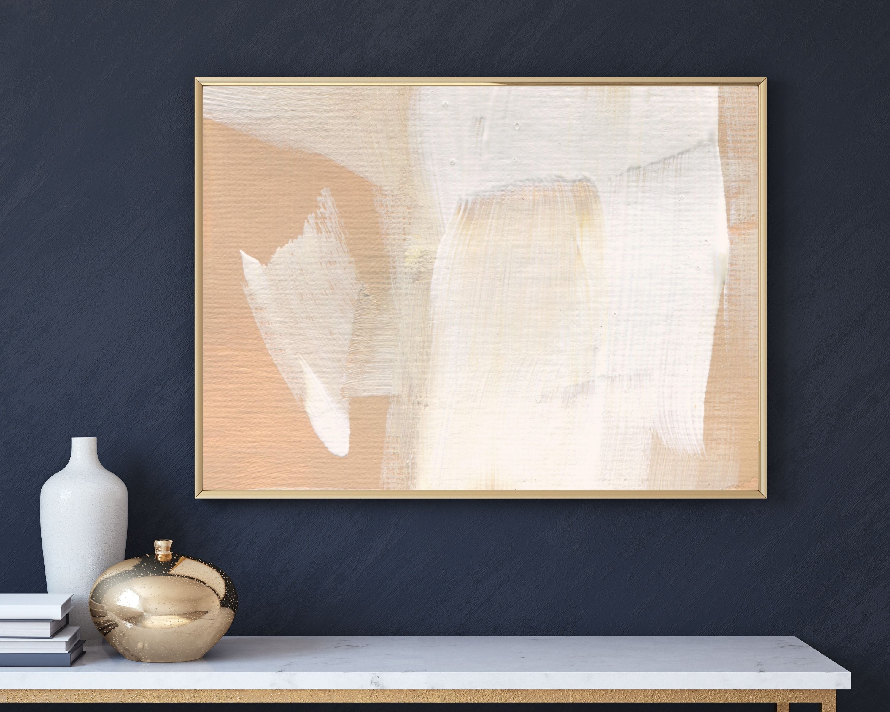 Abstract Terracotta Art Prints | Cream Beige White