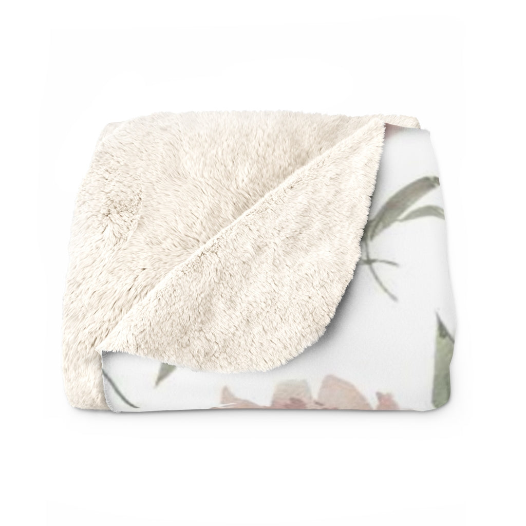 Floral Comfy Blanket | Coffee Blush Peonies