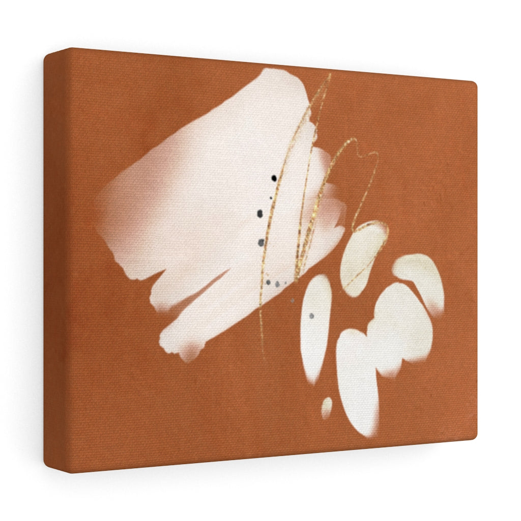 ABSTRACT WALL CANVAS ART | Terracotta Cream White