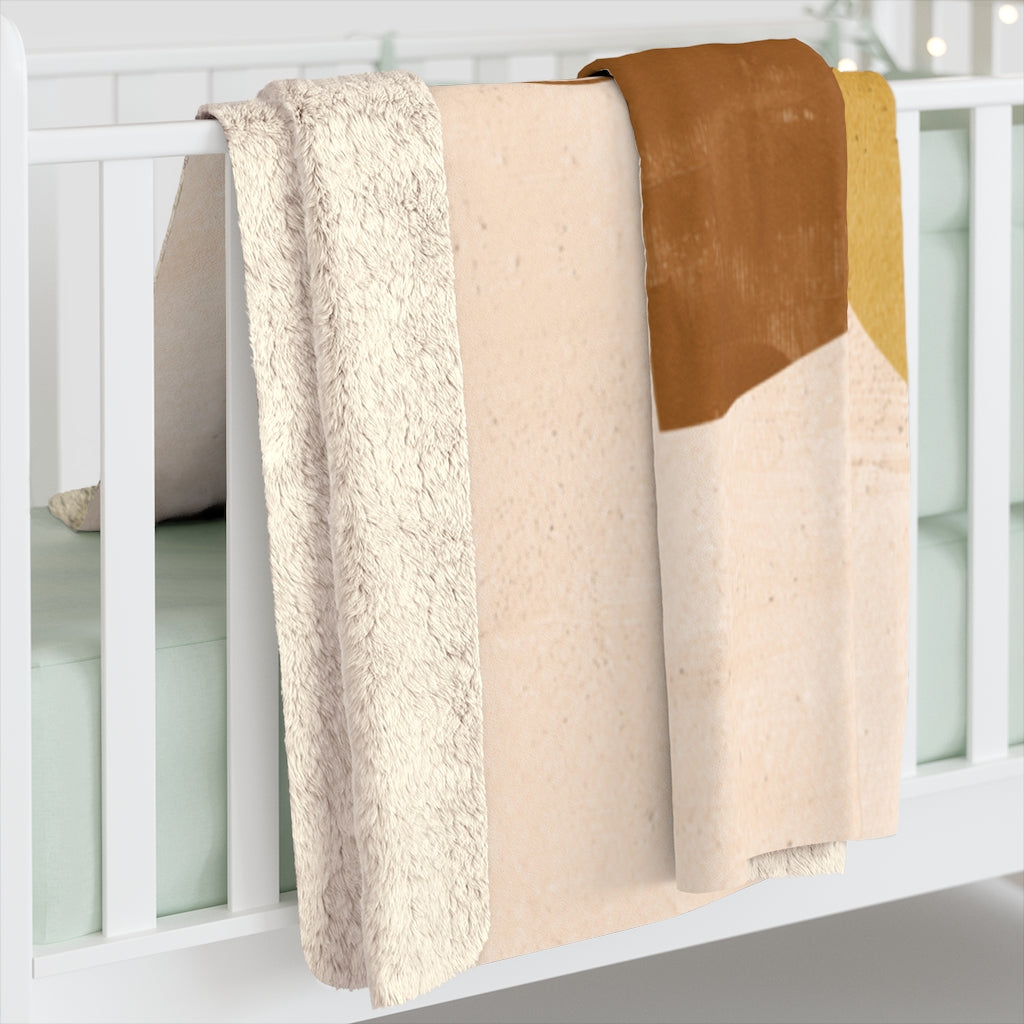 TerraCotta Mystical, Biege Geometric Bohemian Blanket