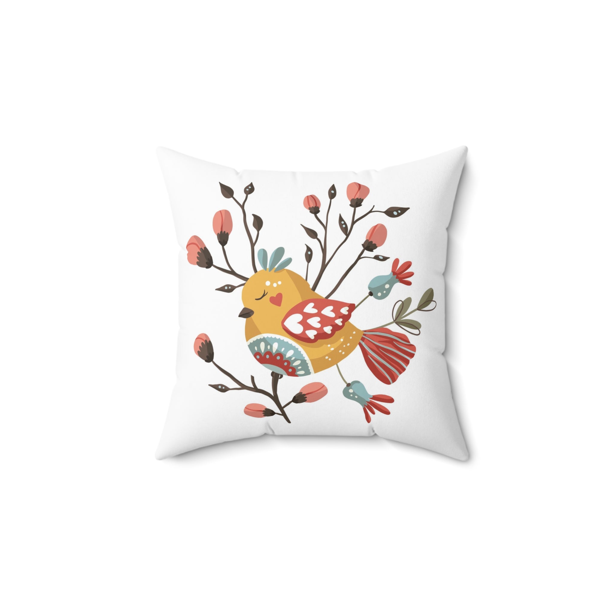 Swedish Folklore Pillow Cover | Scandi Bird