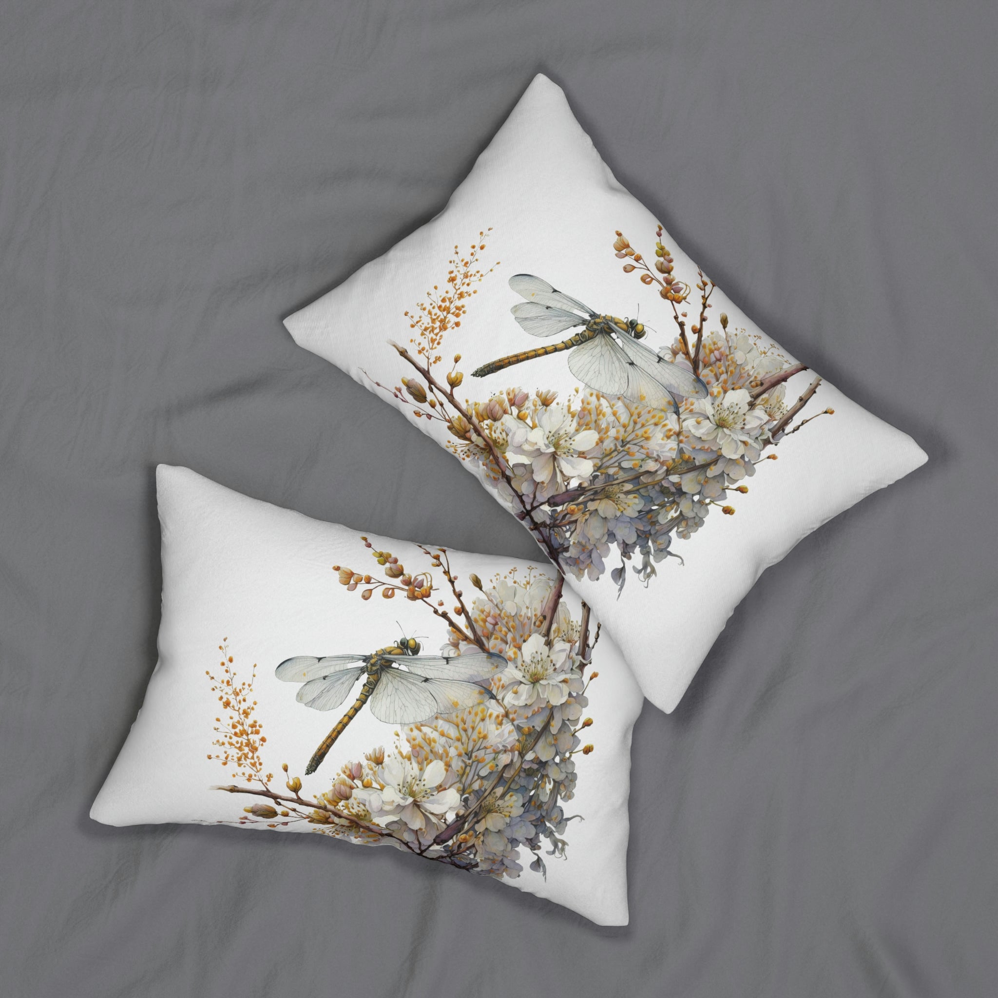 Dragonfly Lumbar Pillow | Spring Botanical