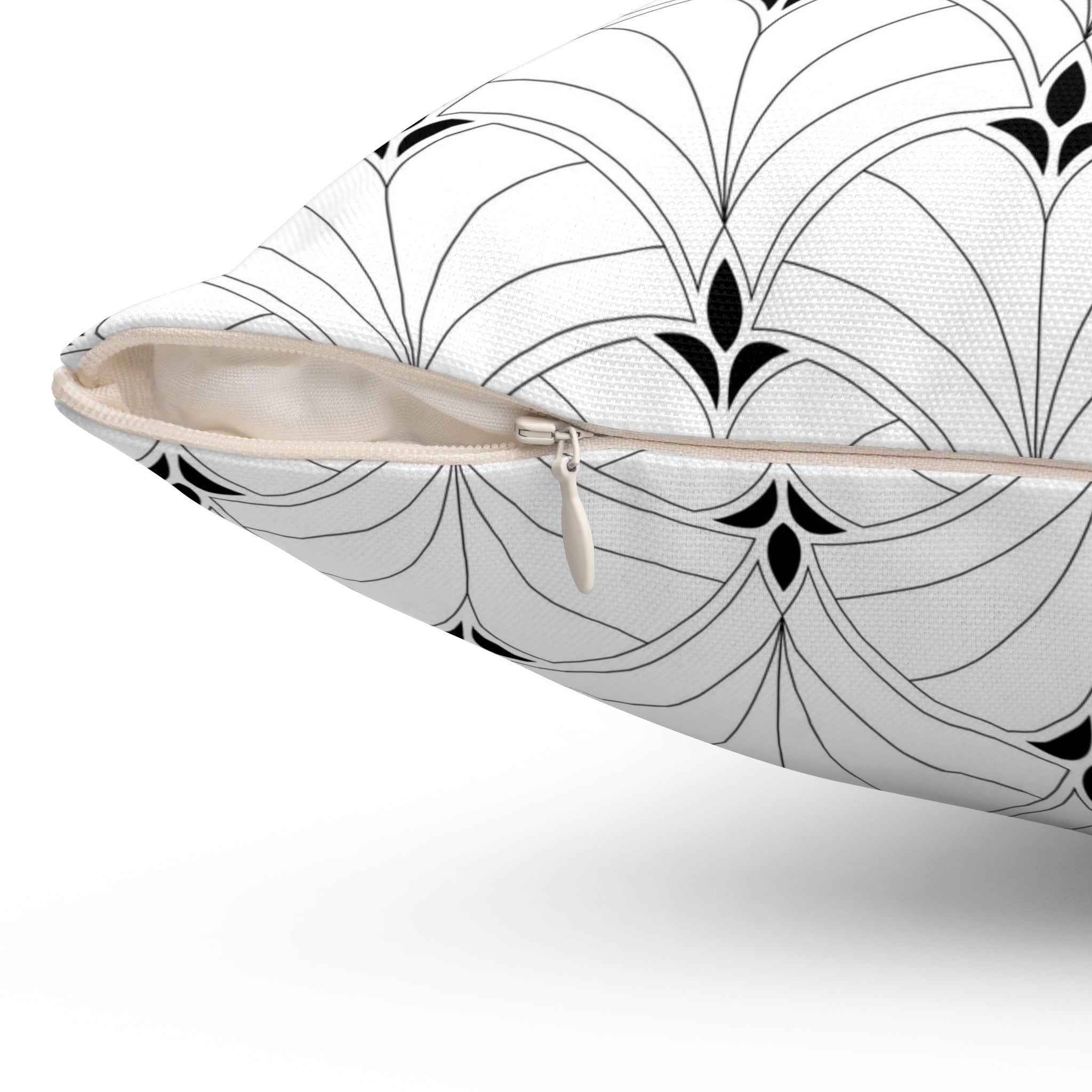 Art Deco Pillow Cover | Black and White Minimalist