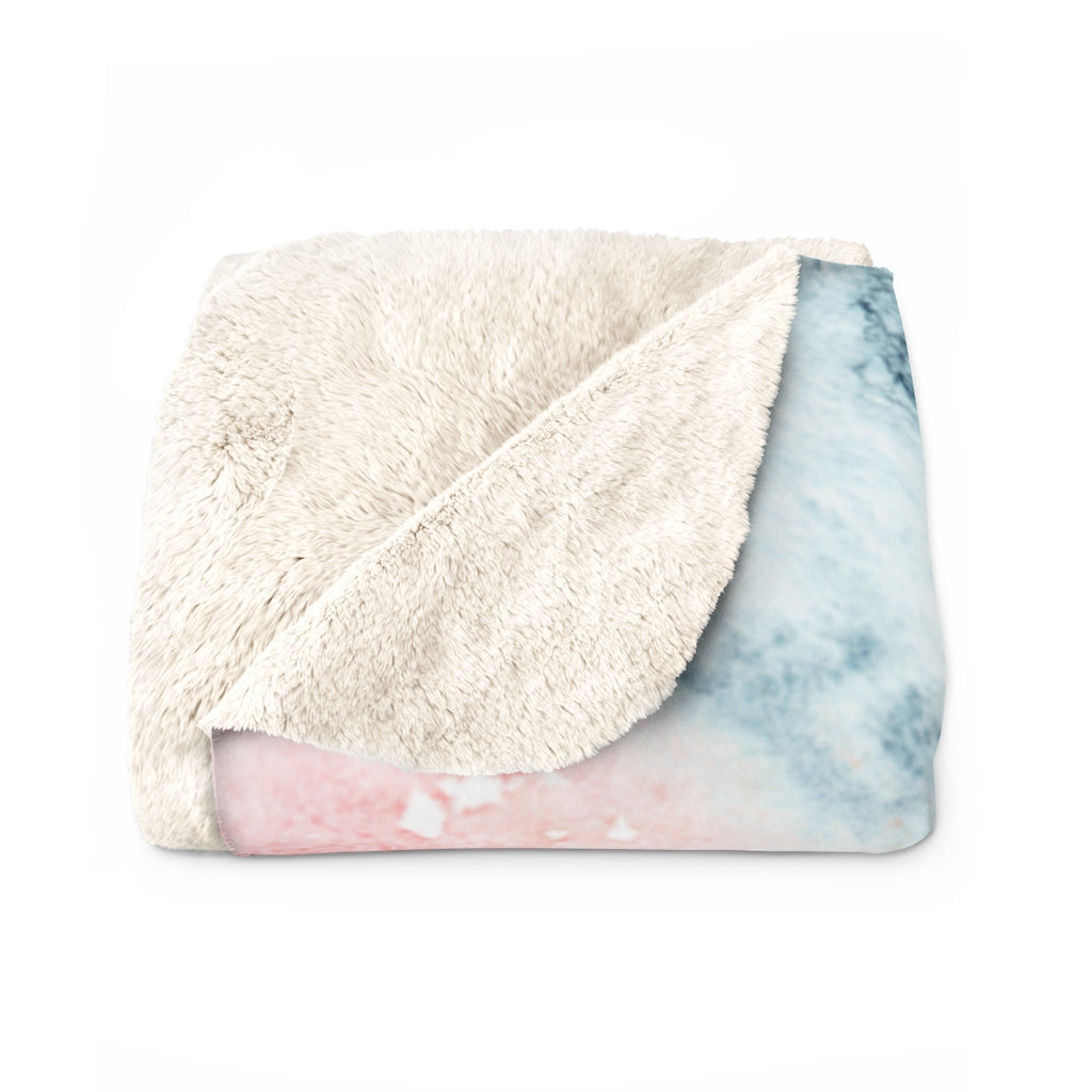 Blush Pink Navy, Fancy Gold Ombre, Lavender Abstract Blanket