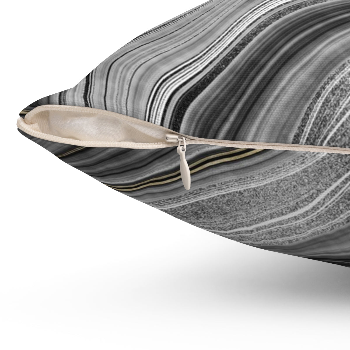 Marble Pillow Cover | Agate Black Grey