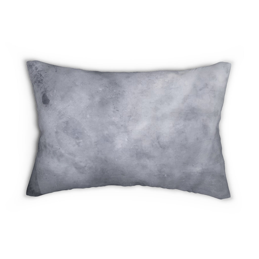 Abstract Boho Lumbar Pillow | Grey Black Ombre