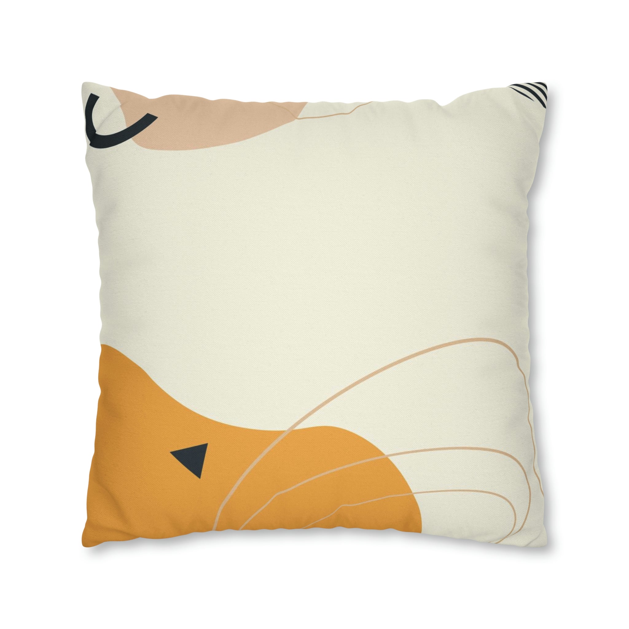 Abstract Pillow Cover | Cream Geometric