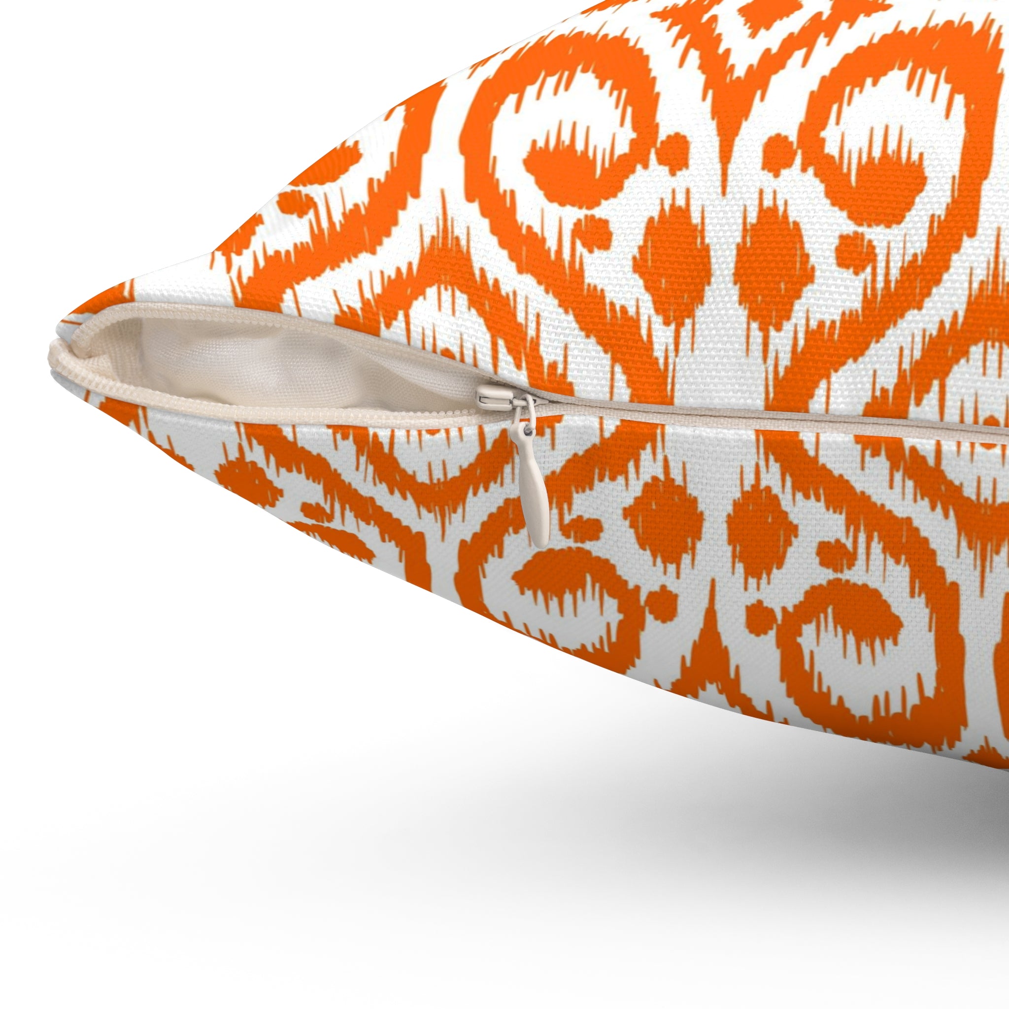 Folklore Pillow Cover | Orange White Tribal