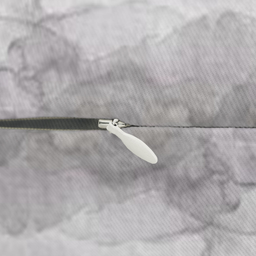 Abstract Boho Lumbar Pillow | Lavender Grey White