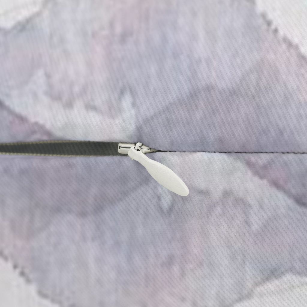 Abstract Boho Lumbar Pillow | Purple White