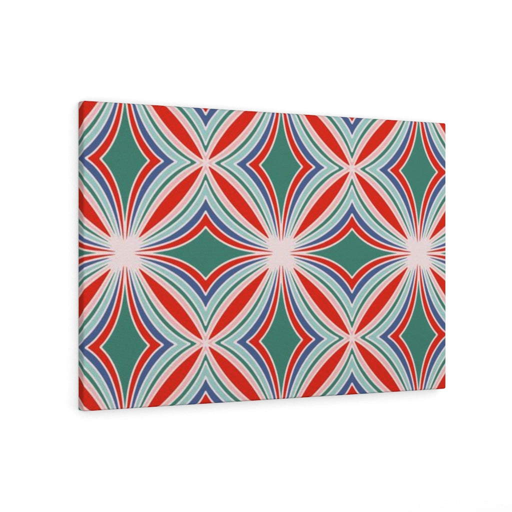 Abstract Canvas Art | Red Green