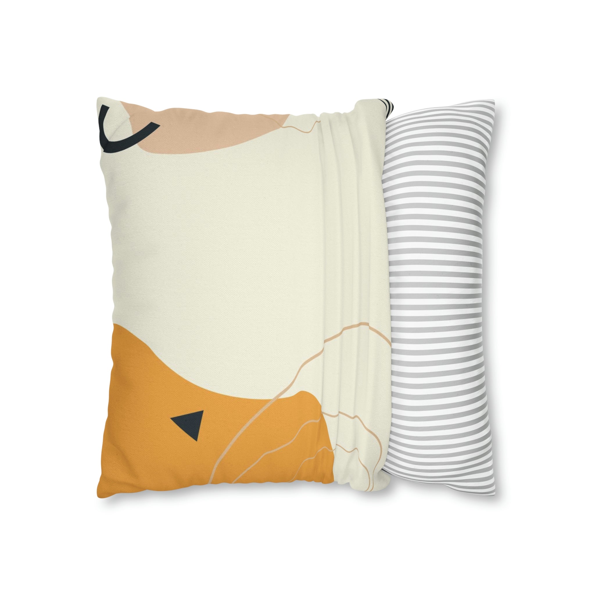 Abstract Pillow Cover | Cream Geometric