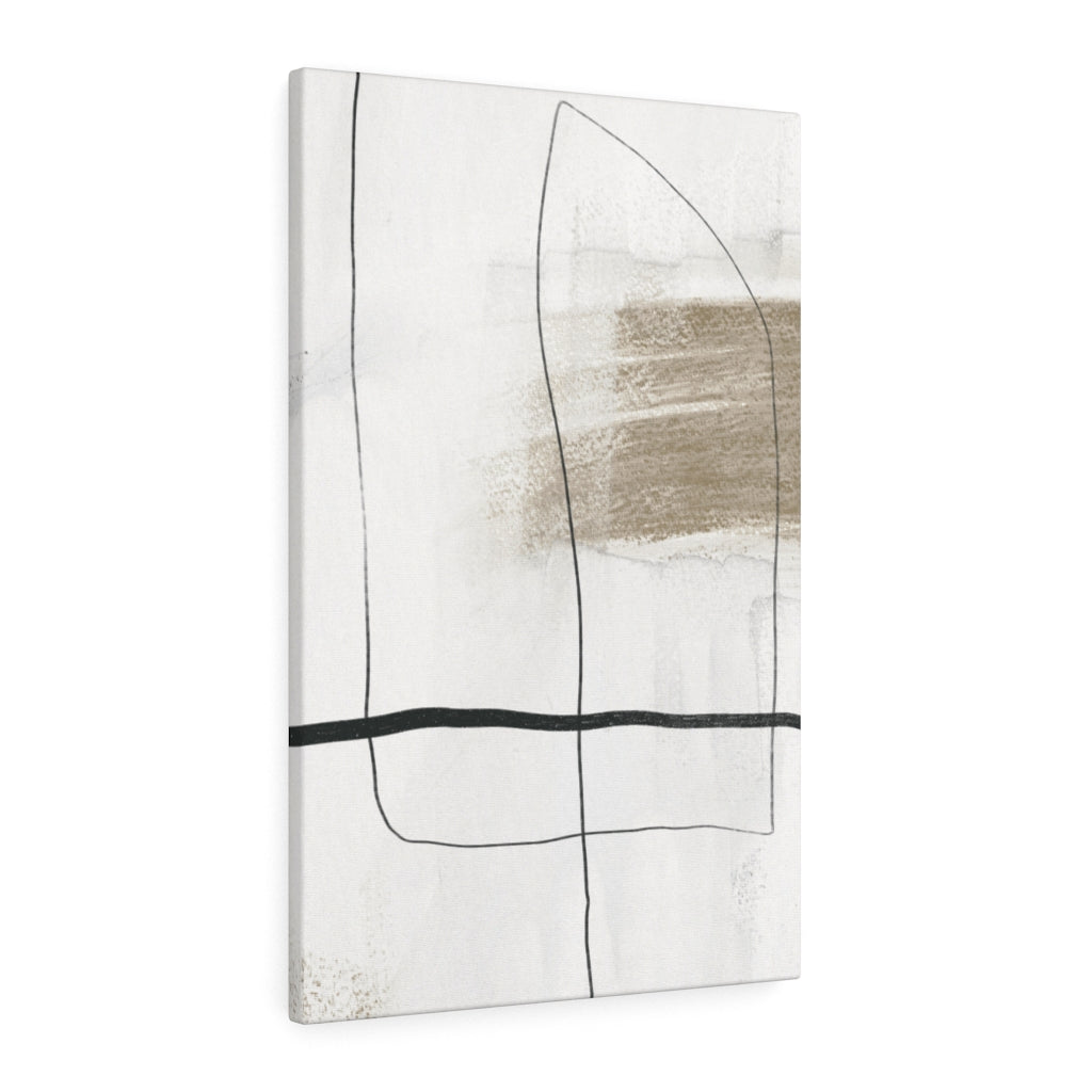 ABSTRACT WALL CANVAS ART | Brown Beige Black