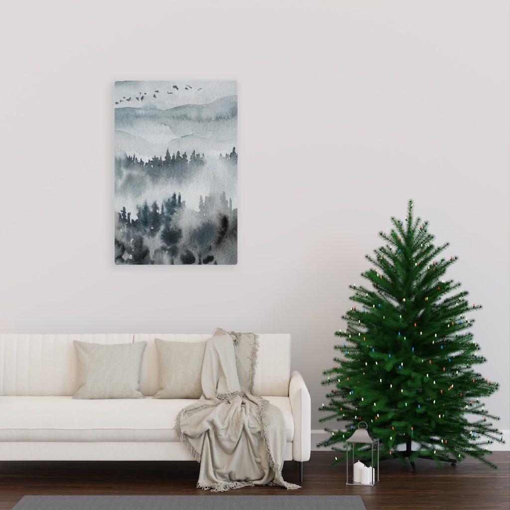 Nature Wall Canvas Art | Gray Woodlands